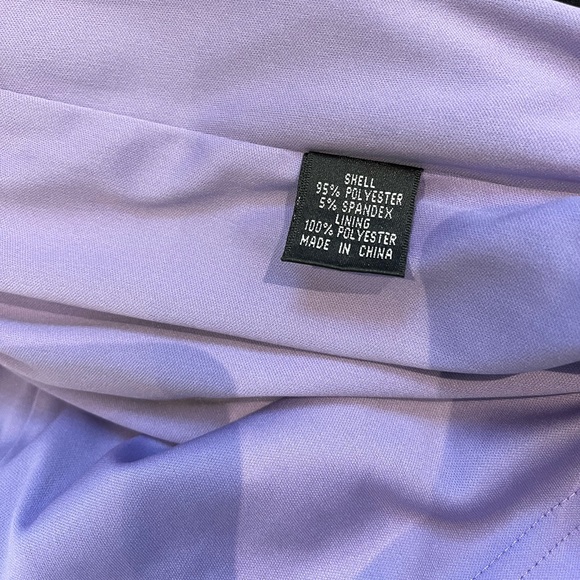 Adrianna Papell Paisley 3/4 Sleeve Cowl Neck Purple Green Shift Dress Size 2P - Picture 6 of 7